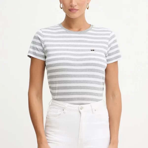 Βαμβακερό μπλουζάκι Karl Lagerfeld IKON