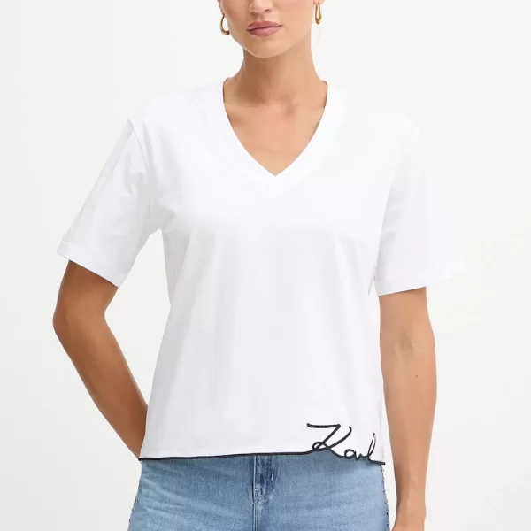 Βαμβακερό μπλουζάκι Karl Lagerfeld