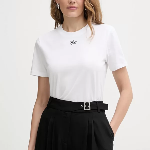 Βαμβακερό μπλουζάκι Karl Lagerfeld KL ESSENTIAL