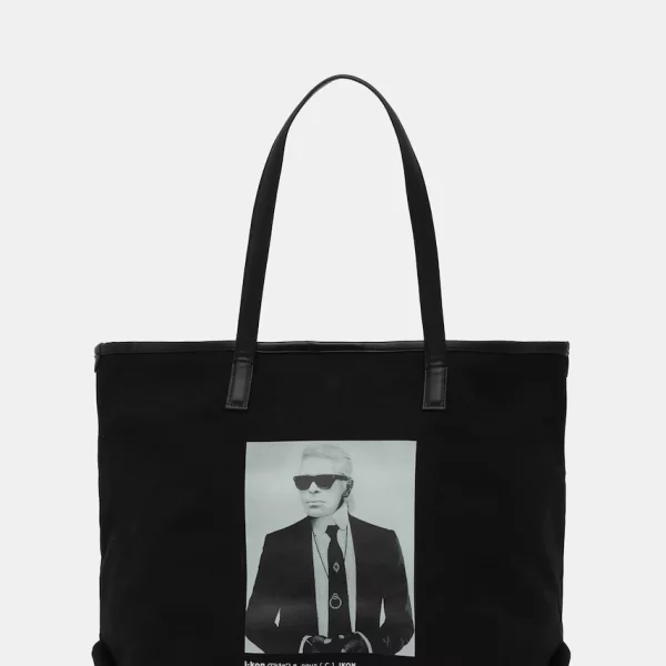 Karl Lagerfeld Βαμβακερή τσάντα Karl Lagerfeld K/ESSENTIAL