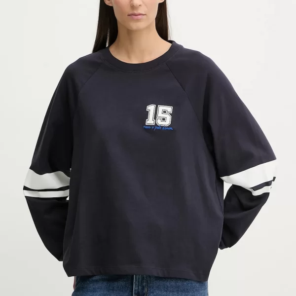 Βαμβακερή μπλούζα με μακριά μανίκια Marc O'Polo