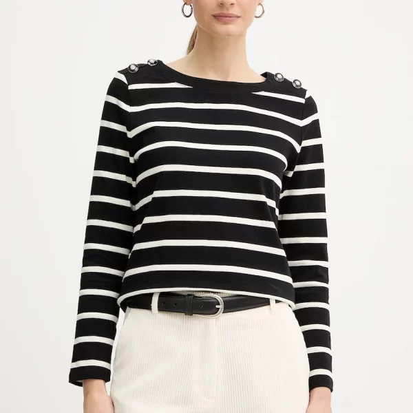 MORGAN Βαμβακερή μπλούζα με μακριά μανίκια Morgan