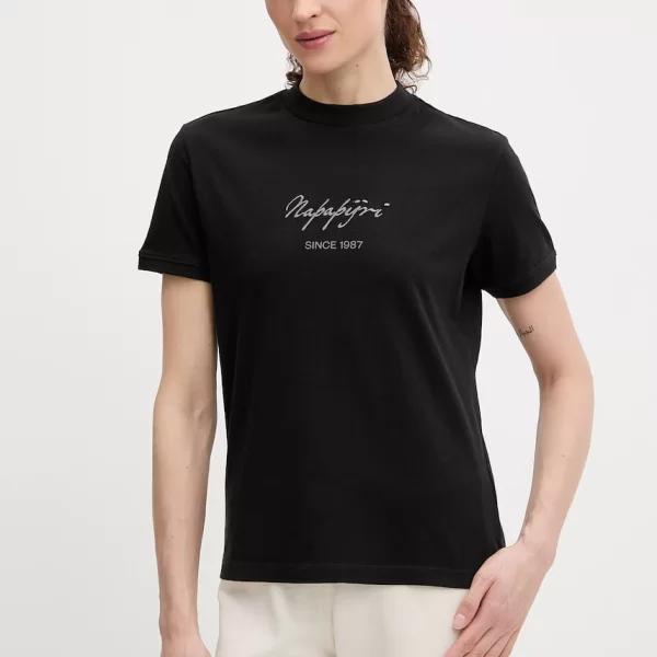 Βαμβακερό μπλουζάκι Napapijri BARYTE