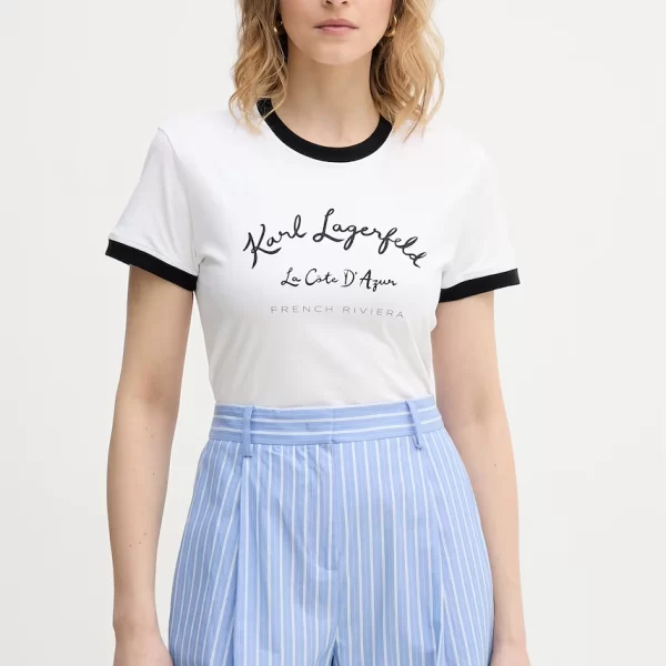 Karl Lagerfeld Karl Lagerfeld T-shirt γυναικείο βαμβακερό