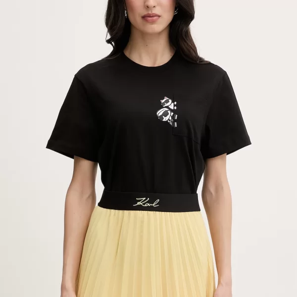 Karl Lagerfeld t-shirt γυναικείο βαμβακερό IKON