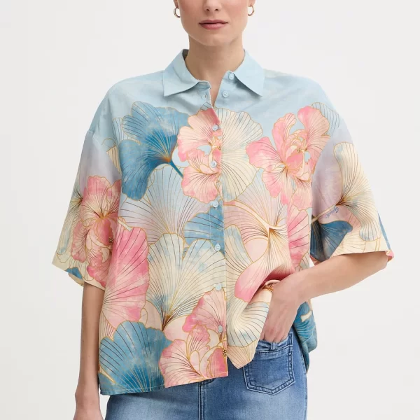 Gaudi πουκάμισο γυναικείο με λινό