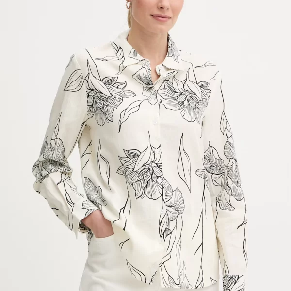 Gaudi πουκάμισο γυναικείο με λινό