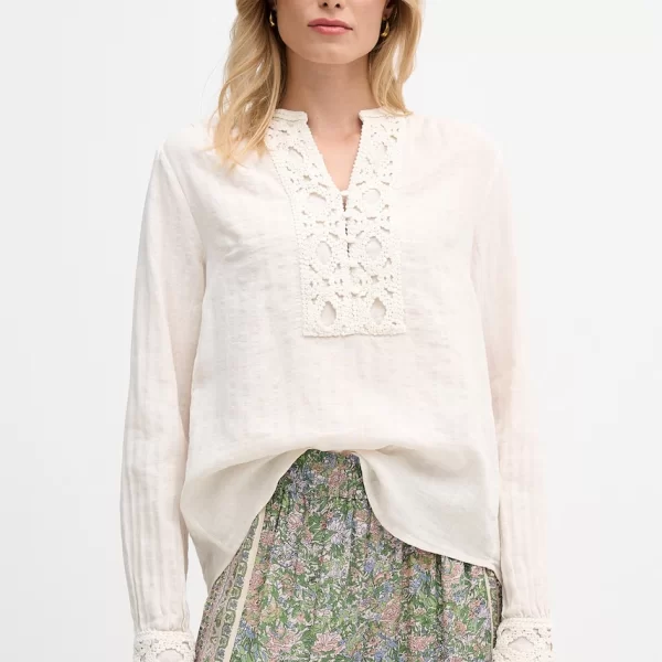 Mos Mosh Μπλούζα γυναικεία με λινό Evanda