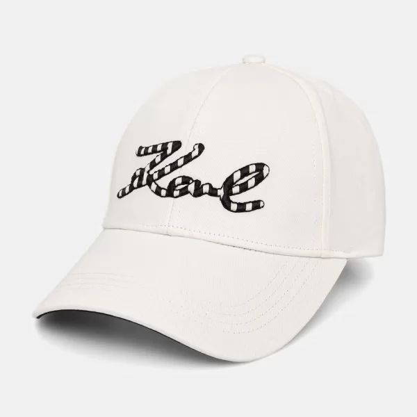 Karl Lagerfeld καπέλο με γείσο γυναικείο βαμβακερό K/SIGNATURE