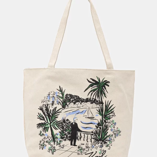 Karl Lagerfeld Karl Lagerfeld τσάντα shopper γυναικεία βαμβακερή K/ESSENTIAL