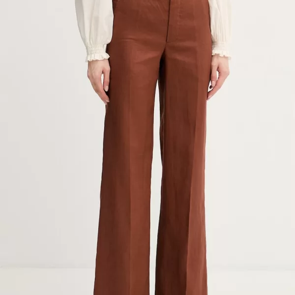 Silvian Heach Παντελόνι ίσιο γυναικείο λινό PLIMPI