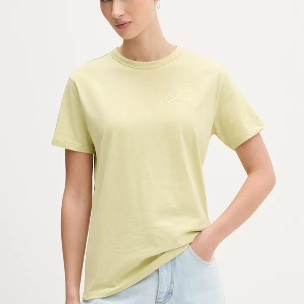 HUGO Τοπ basic t-shirt γυναικείο βαμβακερό Damacia_7