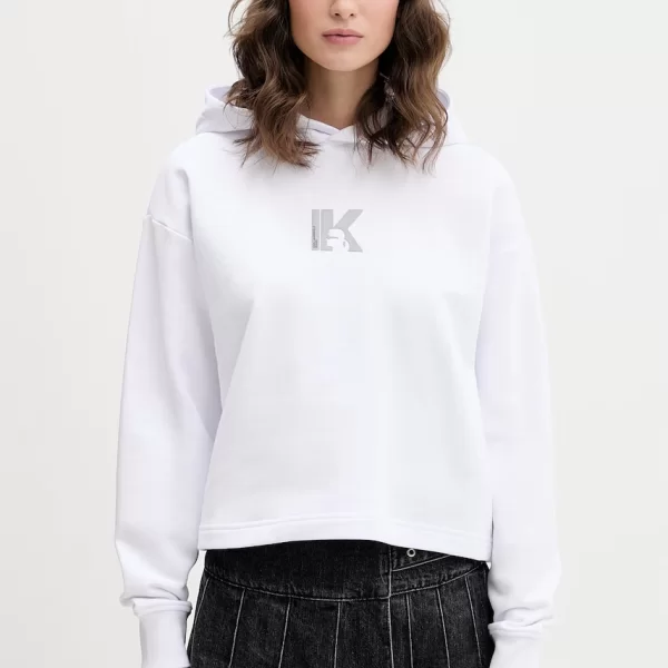 Karl Lagerfeld Jeans μπλούζα με κουκούλα γυναικεία βαμβακερή