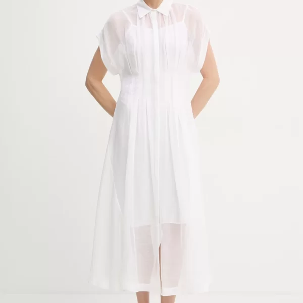 Φόρεμα από λινό BOSS Davinata