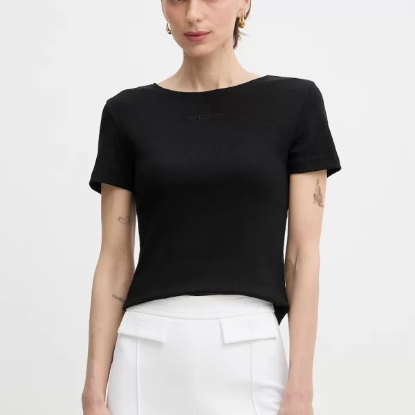 Patrizia Pepe T-shirt Γυναικείο βαμβάκι με ελαστάν