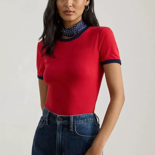 Lauren Ralph Lauren Βασικό T-shirt Γυναικείο Βαμβακερό