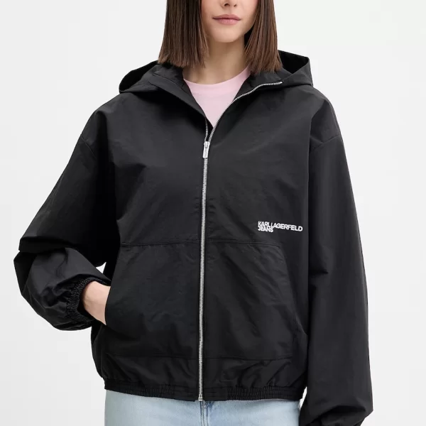Karl Lagerfeld Jeans Αθλητικό μπουφάν γυναικείο με βαμβάκι