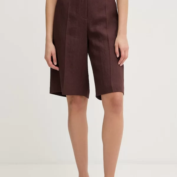 Boss BOSS Σορτς γυναικεία με λινό Tianala