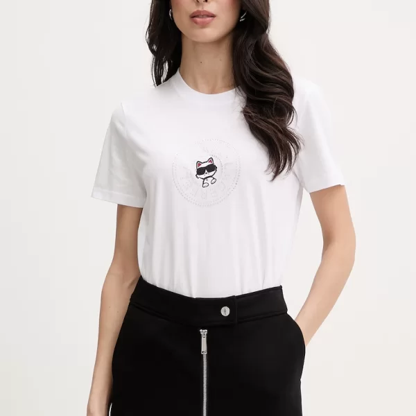 Karl Lagerfeld t-shirt Γυναικείο βαμβακερό IKON