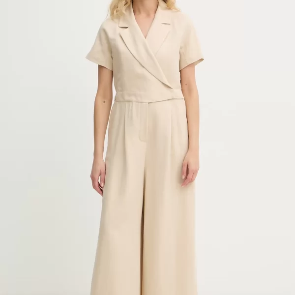 Weekend Max Mara κρουαζέ ολόσωμη φόρμα γυναικεία με λινό OBLATO