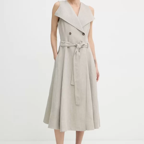 BOSS φόρεμα λινό Datrena1