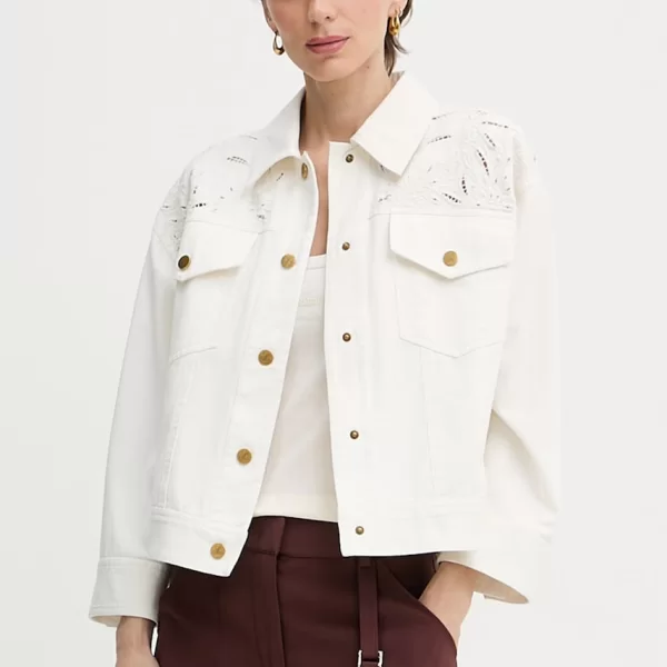 Luisa Spagnoli τζιν μπουφάν γυναικείο βαμβακερό Vassano