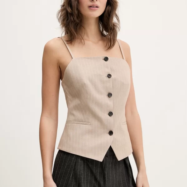 Μπλούζα με λινό HUGO Copale