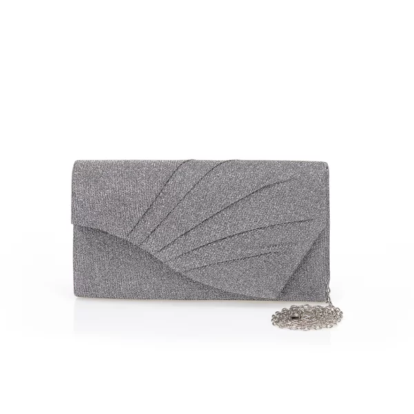 Τσάντα φάκελος γκρι λούρεξ ΓΚΡΙ