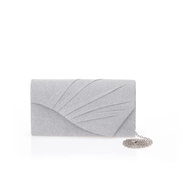 Τσάντα φάκελος ασημί λούρεξ ΑΣΗΜΙ