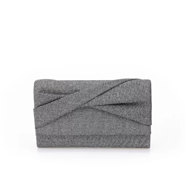 Τσάντα φάκελος γκρι λούρεξ με ιδιαίτερο σχέδιο ΓΚΡΙ