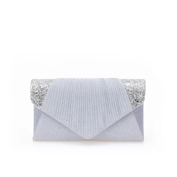 Τσάντα φάκελος ασημί λούρεξ ΑΣΗΜΙ
