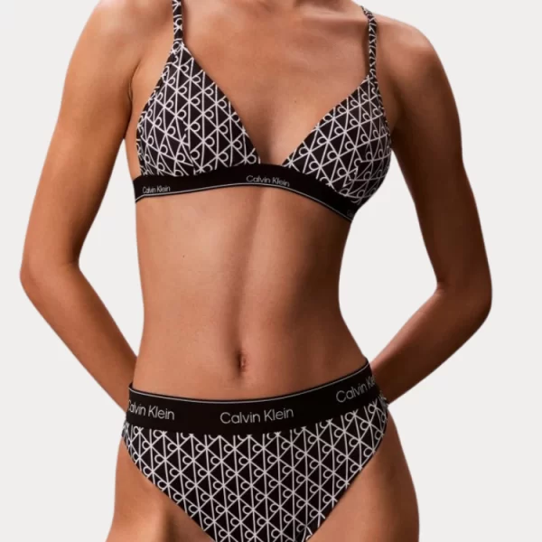 TOP ΜΑΓΙΟ CALVIN KLEIN TRIANGLE BLACK WHITE CALVIN KLEIN