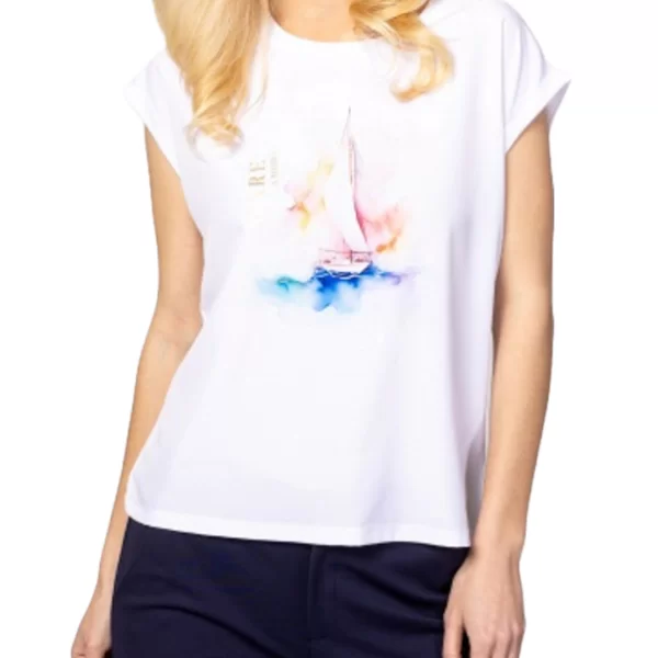 Γυναικείο Monas25 T-shirt Λευκό Heavy Tools T17027-SAIL