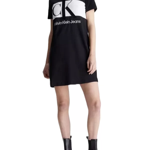 Γυναικείο Κοντομάνικο Φόρεμα Μαύρο Calvin Klein J20J218862-BEH