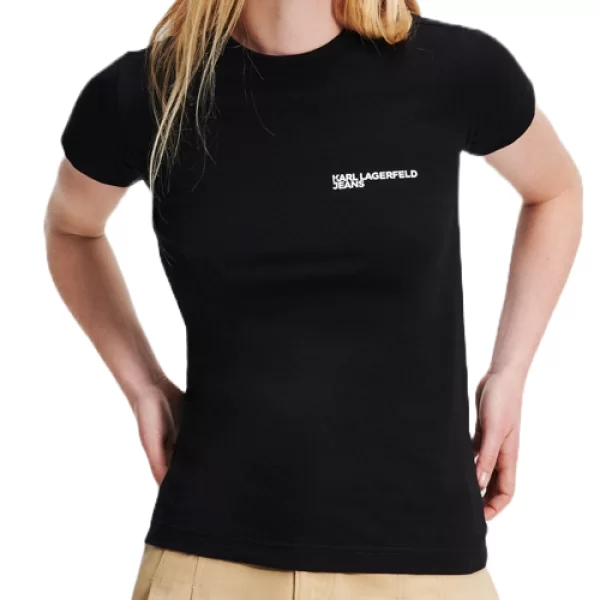 Karl Lagerfeld Γυναικείο Slim T-shirt Μαύρο Karl Lagerfeld Jeans 241J1700-J101 BLACK
