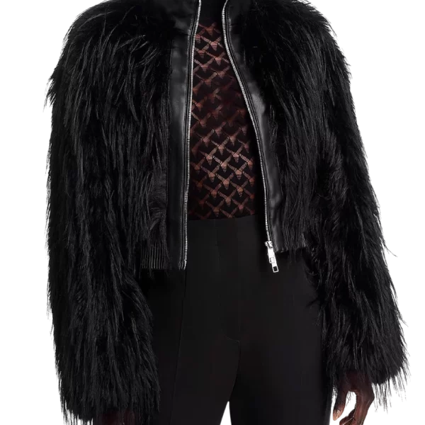 Γυναικεία Faux Γούνα Μαύρη Boss 50548357-001