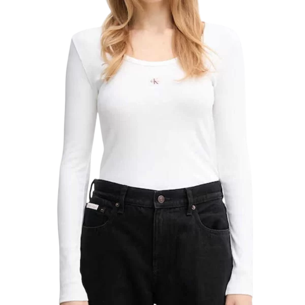 Γυναικείο Μακρυμάνικο Τοπ Λευκό Calvin Klein LV047D218G-YAA
