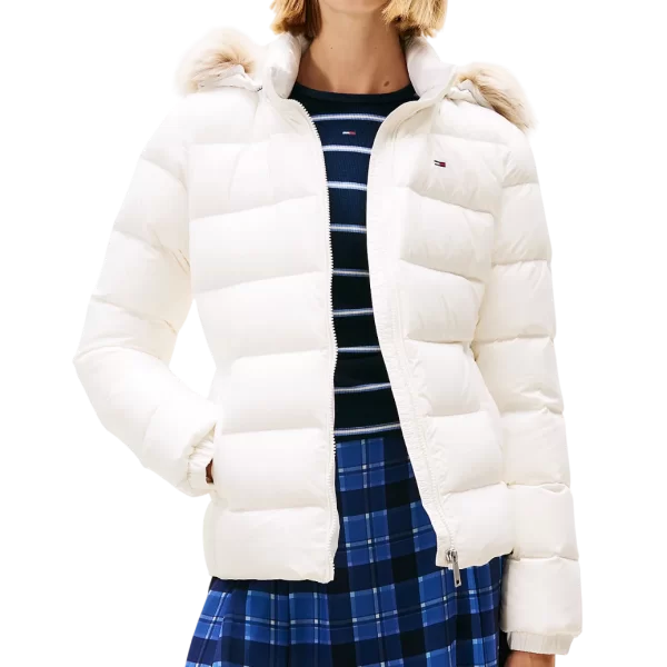 Γυναικείο Μπουφάν Λευκό Tommy Jeans DW0DW18312-YBL