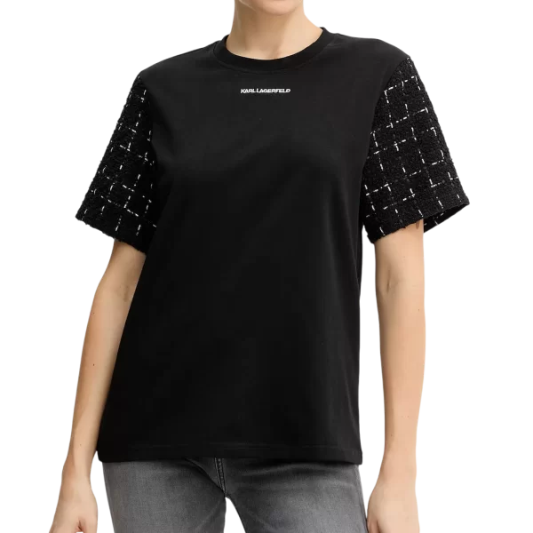 Karl Lagerfeld Γυναικείο T-shirt Μαύρο Karl Lagerfeld A4W17091-999 BLACK