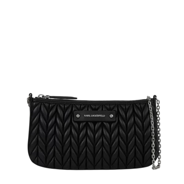 Γυναικείο K/Weave Τσαντάκι Μαύρο Karl Lagerfeld B1W32031-1AV BLACK NICKEL