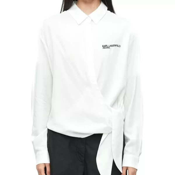 Γυναικείο Πουκάμισο Λευκό Karl Lagerfeld Jeans B1W11026-100 WHITE