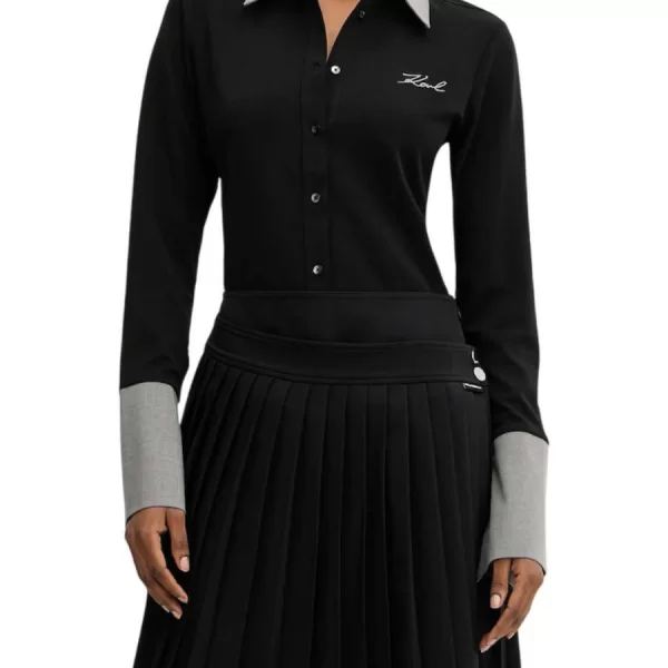 Γυναικείο Πουκάμισο Μαύρο Karl Lagerfeld A3W17101-999 BLACK