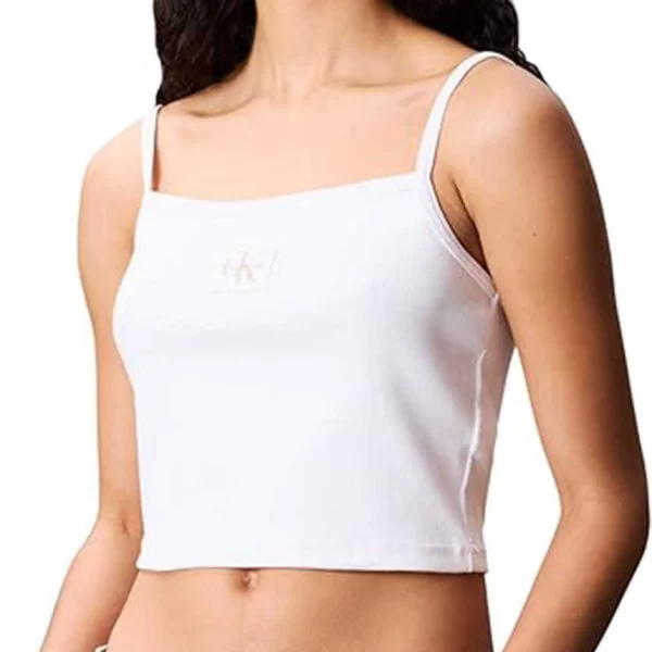 Γυναικείο Αμάνικο Τοπ Λευκό Calvin Klein LV047C908G-YAA