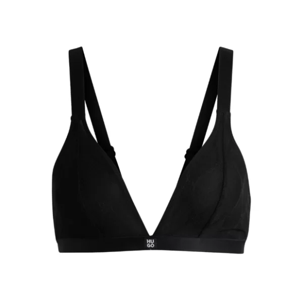 Γυναικείο Triangle Sporty Lace Σουτιέν Μαύρο Hugo 50527185-001