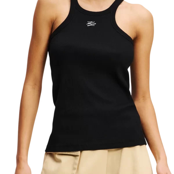 Γυναικείο Tank Top Μαύρο Karl Lagerfeld B2W17003-998 BLACK/WHITE