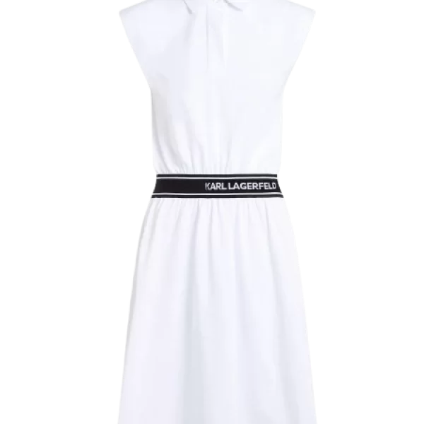 Γυναικείο Polo Φόρεμα Λευκό Karl Lagerfeld A2W13038-100 White
