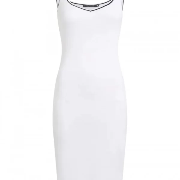 Γυναικείο Αμάνικο Φόρεμα Λευκό Karl Lagerfeld A2W13018-100 WHITE