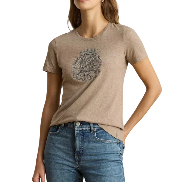 Γυναικείο Katlin T-shirt Μπεζ Ralph Lauren 200980286001-BEIGE HTR
