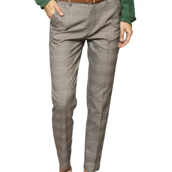 Γυναικείο Καρό Filica Παντελόνι Γκρι Heavy Tools W23475-WOVEN