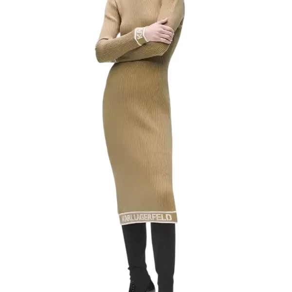 Γυναικείο Φόρεμα Καμηλό Karl Lagerfeld A4W13028-1LG NOUGAT
